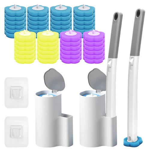 Disposable toilet brush pack - brush, 2