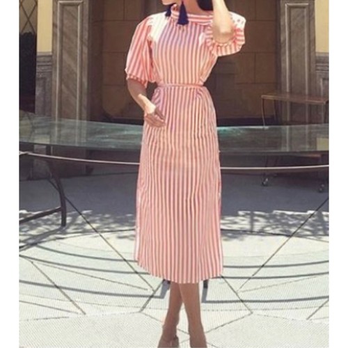 Zara striped midi - dress, in