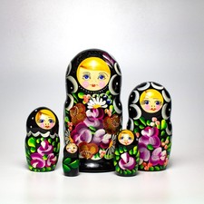 5pcs 18cm / 7" Gouache Genuine Matryoshka Nesting Dolls