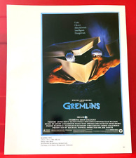 Gremlins Zach Galligan Movie/Film Poster Art PICTURE / PRINT 12" x 9.5"