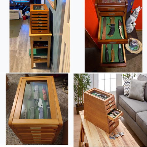 Luxury wood knife display case - luxury,