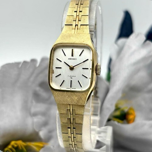 Seiko ladies watch gold 17 - watch,, gold,