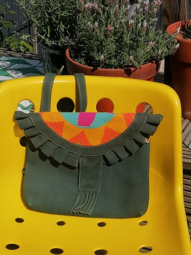 Gorgeous handmade suede bag - handmade,