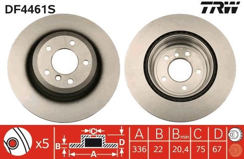 Brake disc trw - brake,