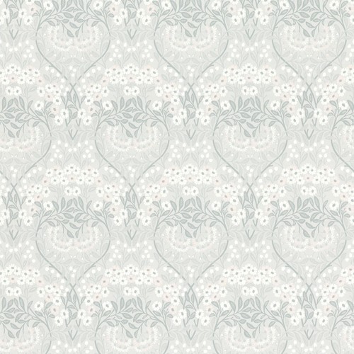Grey sophia floral wallpaper - floral,