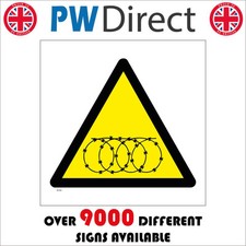 Sign razor wire black - sign,