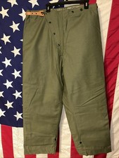 NOS Vtg 1969  Vietnam War OG 107 Fireman Turnout Trouser Bunker Pants 38”x32”