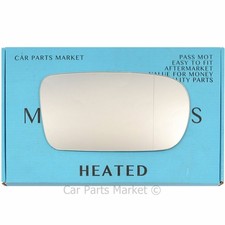 Right side Wide Angle Wing mirror glass for Mazda 323F 94-98 heated (elec.adj)