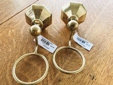 Vintage Brass Wall Mounted Twin Glass Holder (Bathroom Accessories)