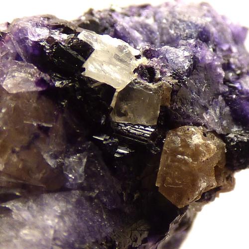 Blue john fluorite crystal - blue,