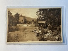 Vintage Rural Postcard Coracle Man Llangollen Denbighshire #12283