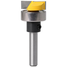 1/4  6mm Shank Straight Flush