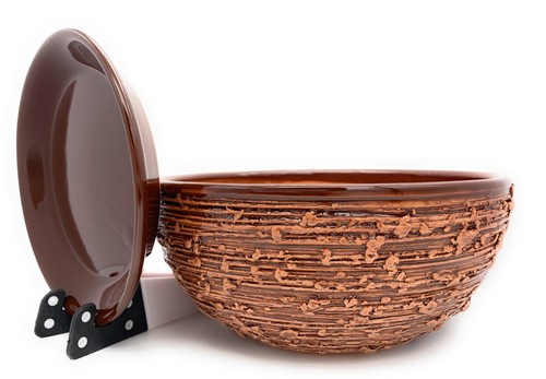 Plant pot ceramic glazed - ceramic, with