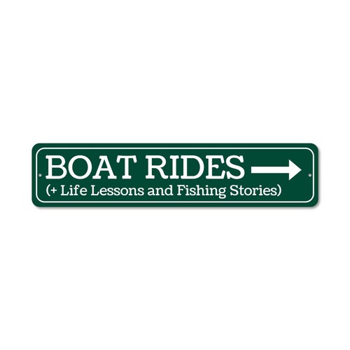 Boat rides sign custom lake - boat, sign,