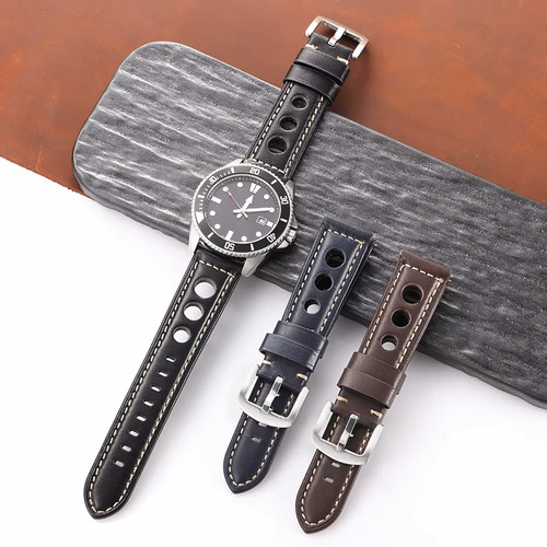 Vintage rally leather watch - vintage,