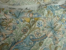 Vintage William Morris Cotton Interiors Fabric 'Golden Lily Minor' 40"L x 46"W