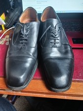 Men's CHEANEY mason Black Leather Oxford cap toe Shoes UK  9 f