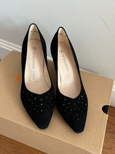 Ladies black suede - , shoes