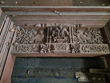 Indian temple door  or mirror frame antique architectural wooden stunning