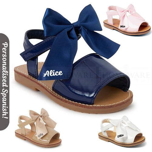 Girls bow sandals - bow, spanish