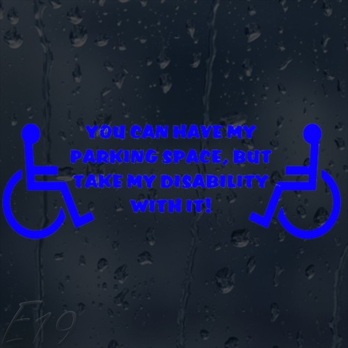 Funny wheelchair have parking - funny,