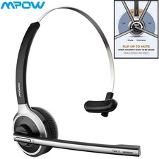 Mpow Bluetooth Truck Driver Headphones Headset with Noise Cancelling Microphone
