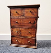 Antique Scratch-Built Collector's Cabinet, 52cm Tall, Made From Old Crates