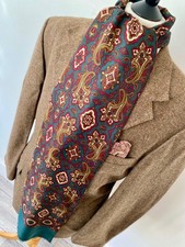 VINTAGE mens GREEN PAISLEY