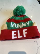 Adult Green And Red Bobble Hat