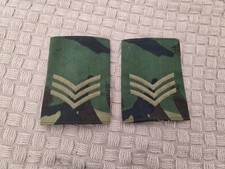 Rank Slide (DPM) - Sgt Bundle Of 2 For Airsoft Etc