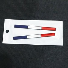 2x Black France Flag Matte Metal Emblem Sticker Badge Decal Sports Fender Diesel