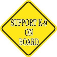 8in x 8in Support K-9 on Board