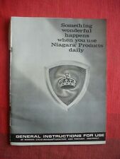 NIAGARA Cyclo Massage Furniture & Portable Equipment Instruction Guide C1950s