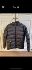 Black puffer coat. Down