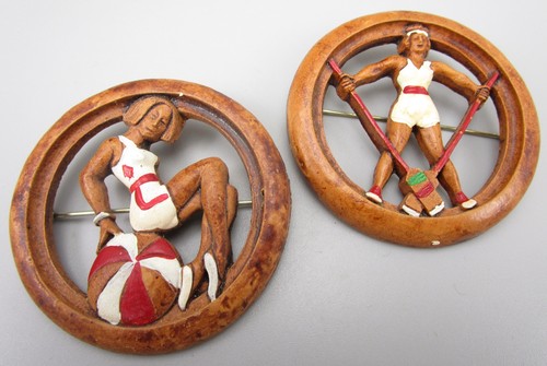 Art deco 1930 syroco wood - art,