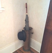 Vtg Brass Fluted Umbrella