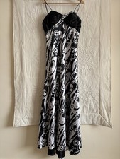 Veni Infantino for Ronald Joyce Long Black and White Prom Evening Dress 16