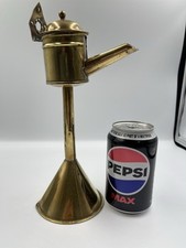 Antique Large Brass Whale oil