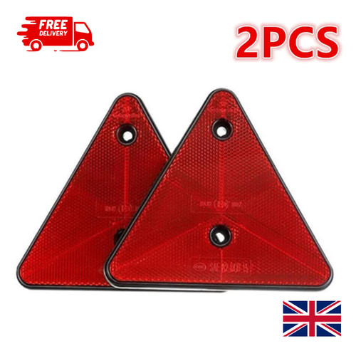 Triangular red reflectors - 2x,