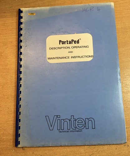 Vinten portaped operating - operating, &