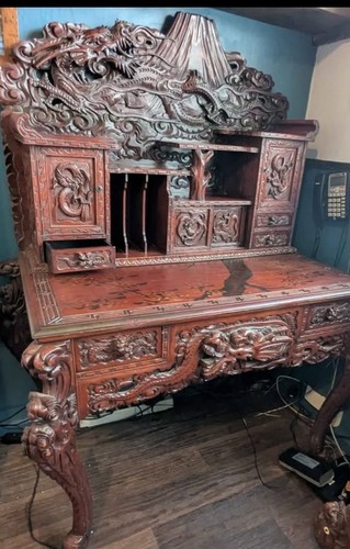 Antique huge carved wood - antique,