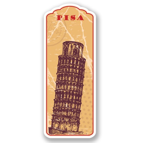 Pisa italy vinyl - x, sticker