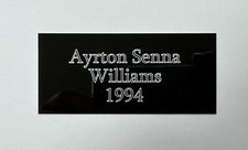 Ayrton Senna 1994 - 110x50mm Engraved Plaque for Signed Williams F1 Memorabilia