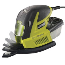 Ryobi RMS180-S Palm Sander 180W Delta 1/3 Sheet Extension 12000 rpm