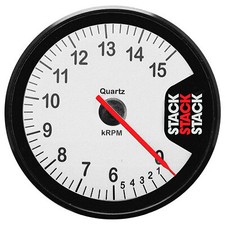 Stack ST200 80mm Clubman White Dial Tachometer Gauge - 0-6-15000rpm