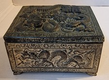 Chinese Dragon Box Metal Top
