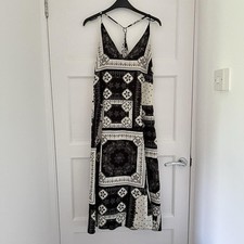 Topshop Scarf Print Midi Dress