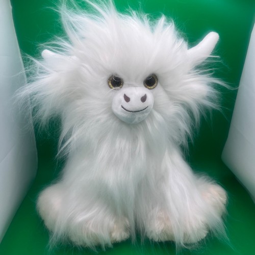 White fluffy long - white,