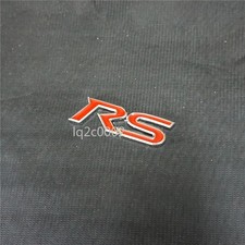 1x Chrome Silver Red RS New Metal Emblem Decal Badge Sticker Turbo Car Sport AWD