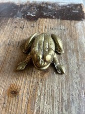 Old Brass Frog Matchstick Holder ~ Made In England